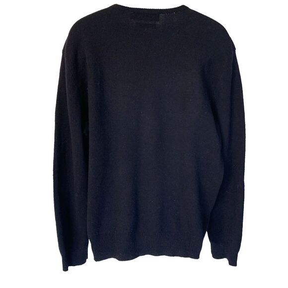 Polo Ralph Lauren 100% Lambswool Sweater XL Navy Blue V-Neck Italian Yarn - Picture 3 of 11